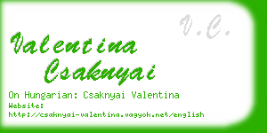 valentina csaknyai business card